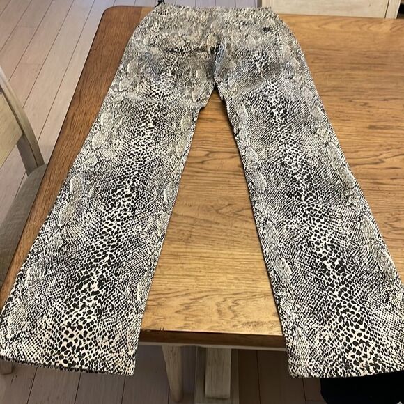 HOLLYWOOD SNAKE PRINT STRETCH FABRIC TROUSERS.  NEW WITH TAGS - Picture 11 of 15
